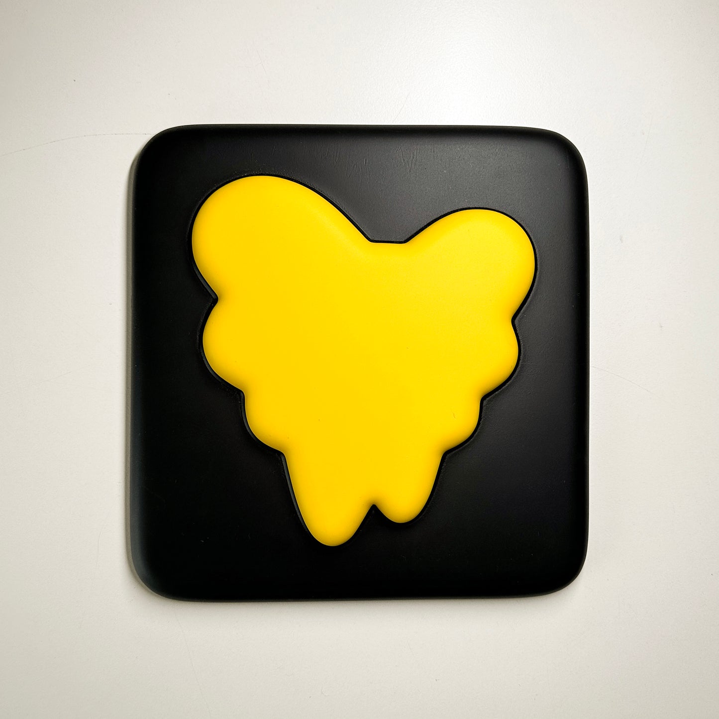 Heart Yellow on Black
