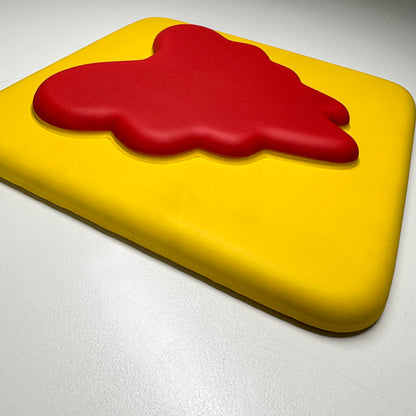 Heart Red on Yellow