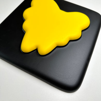 Heart Yellow on Black